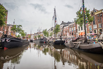 Historisch schip in Leiden